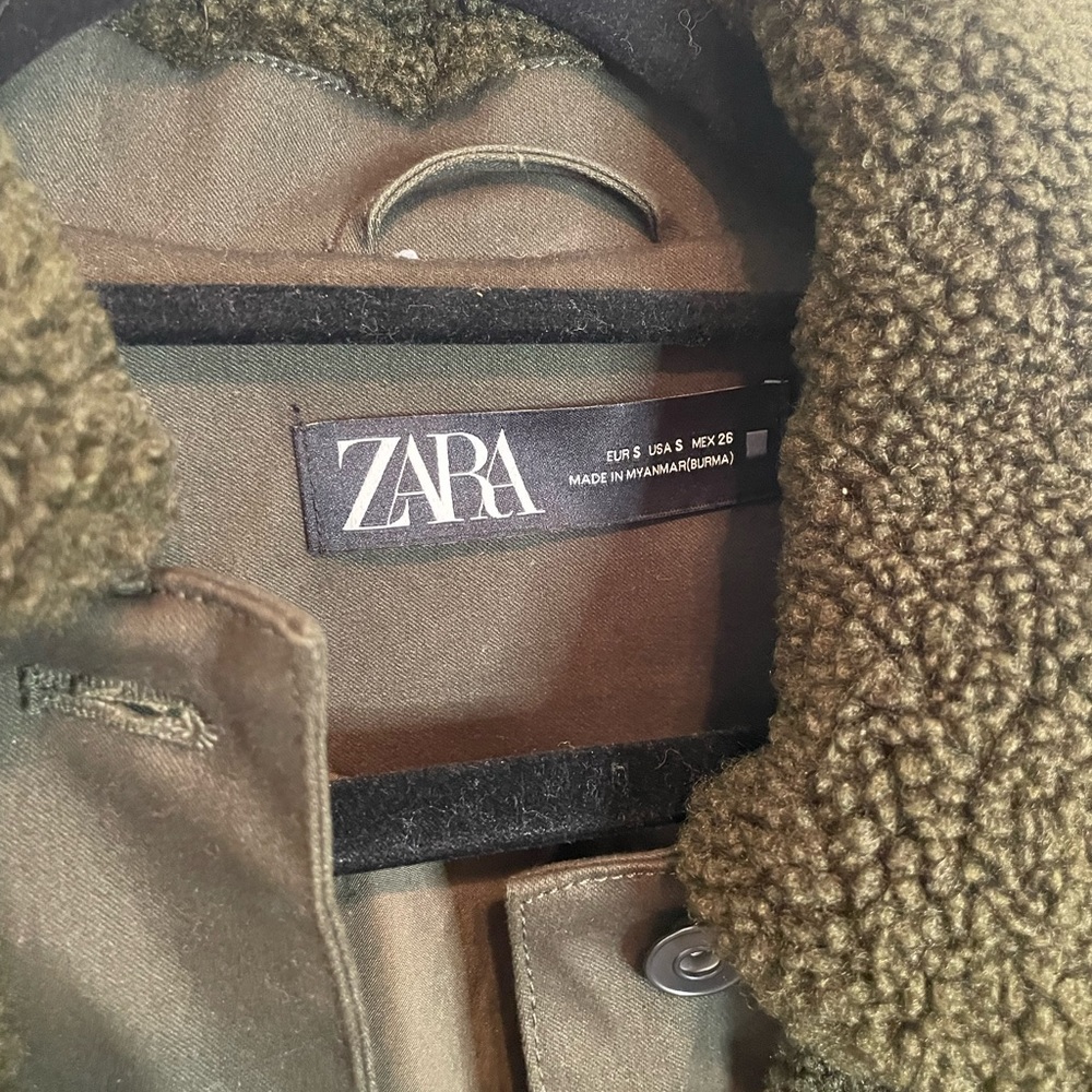 💚 ZARA oversized green sherpa shacket 💚 - Picture 4 of 6